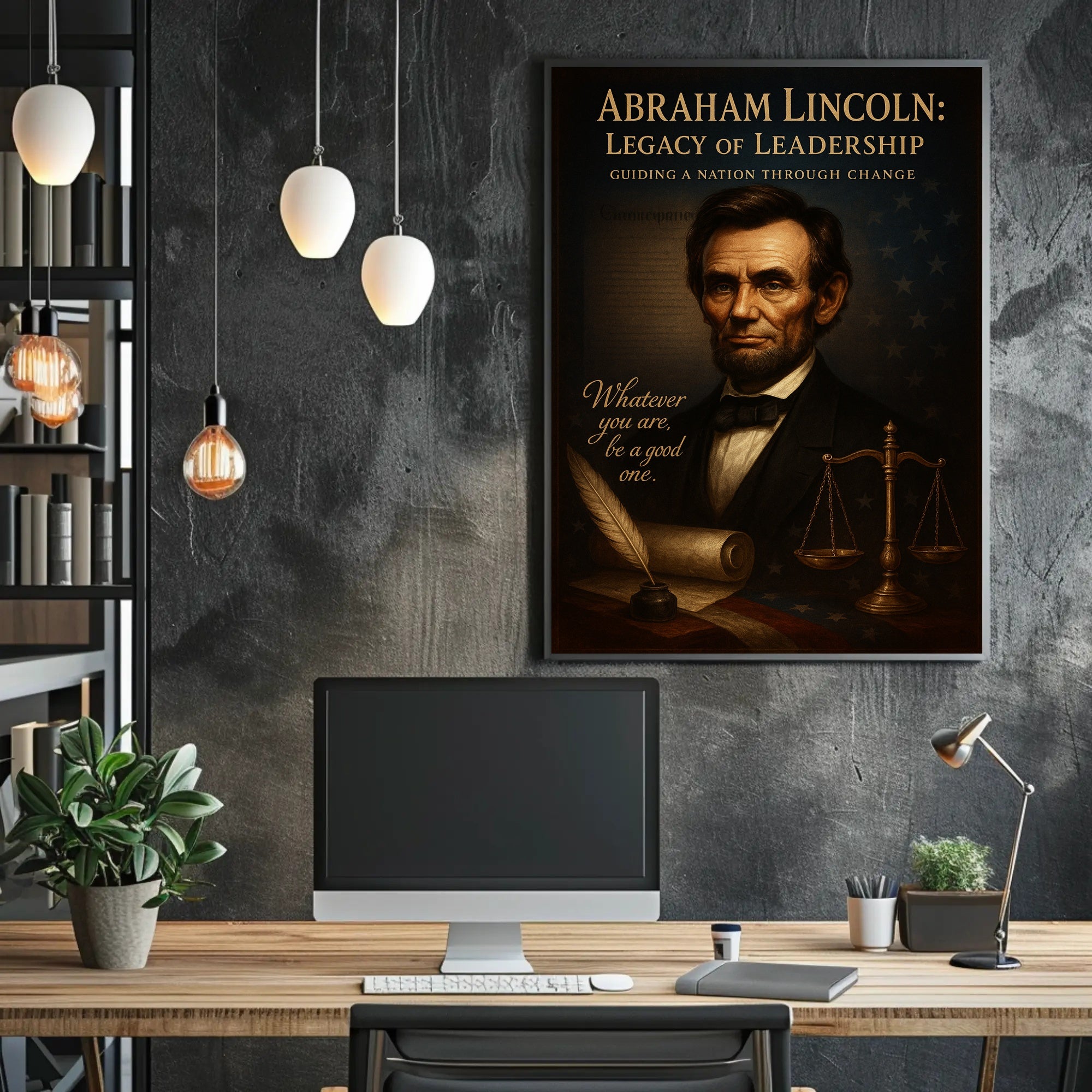 Abraham Lincoln Legacy of Leadership Poster PosterGoat