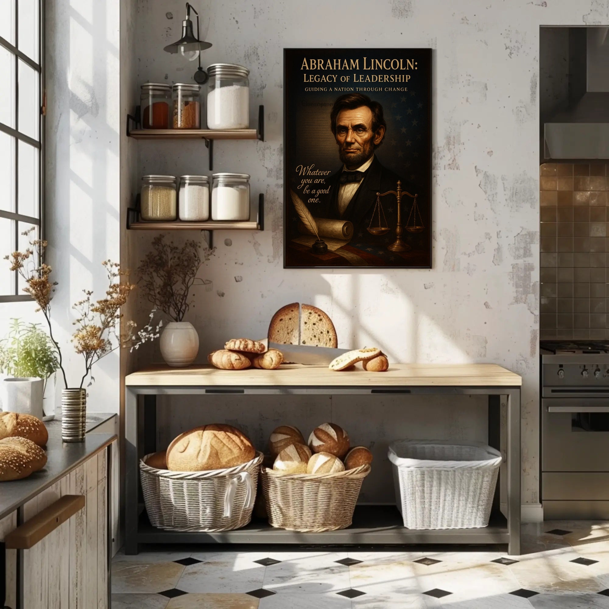 Abraham Lincoln Legacy of Leadership Poster PosterGoat