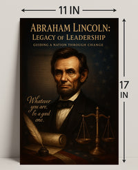 Abraham Lincoln Legacy of Leadership Poster PosterGoat