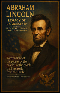 Abraham Lincoln Legacy of Leadership Poster PosterGoat