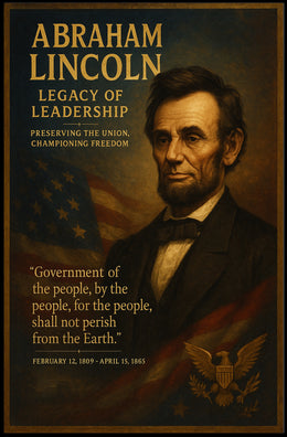 Abraham Lincoln Legacy of Leadership Poster PosterGoat