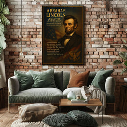Abraham Lincoln Legacy of Leadership Poster PosterGoat