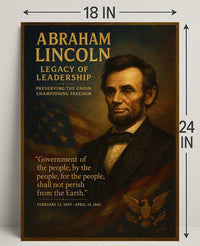 Abraham Lincoln Legacy of Leadership Poster PosterGoat
