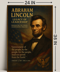 Abraham Lincoln Legacy of Leadership Poster PosterGoat