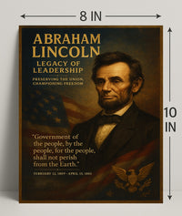 Abraham Lincoln Legacy of Leadership Poster PosterGoat