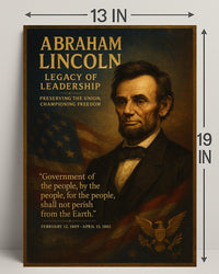 Abraham Lincoln Legacy of Leadership Poster PosterGoat