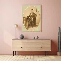 Abraham Lincoln Oval Framed Seated Portrait Poster PosterGoat