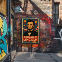 Abraham Lincoln Retro Americana Historical Presidential Poster PosterGoat
