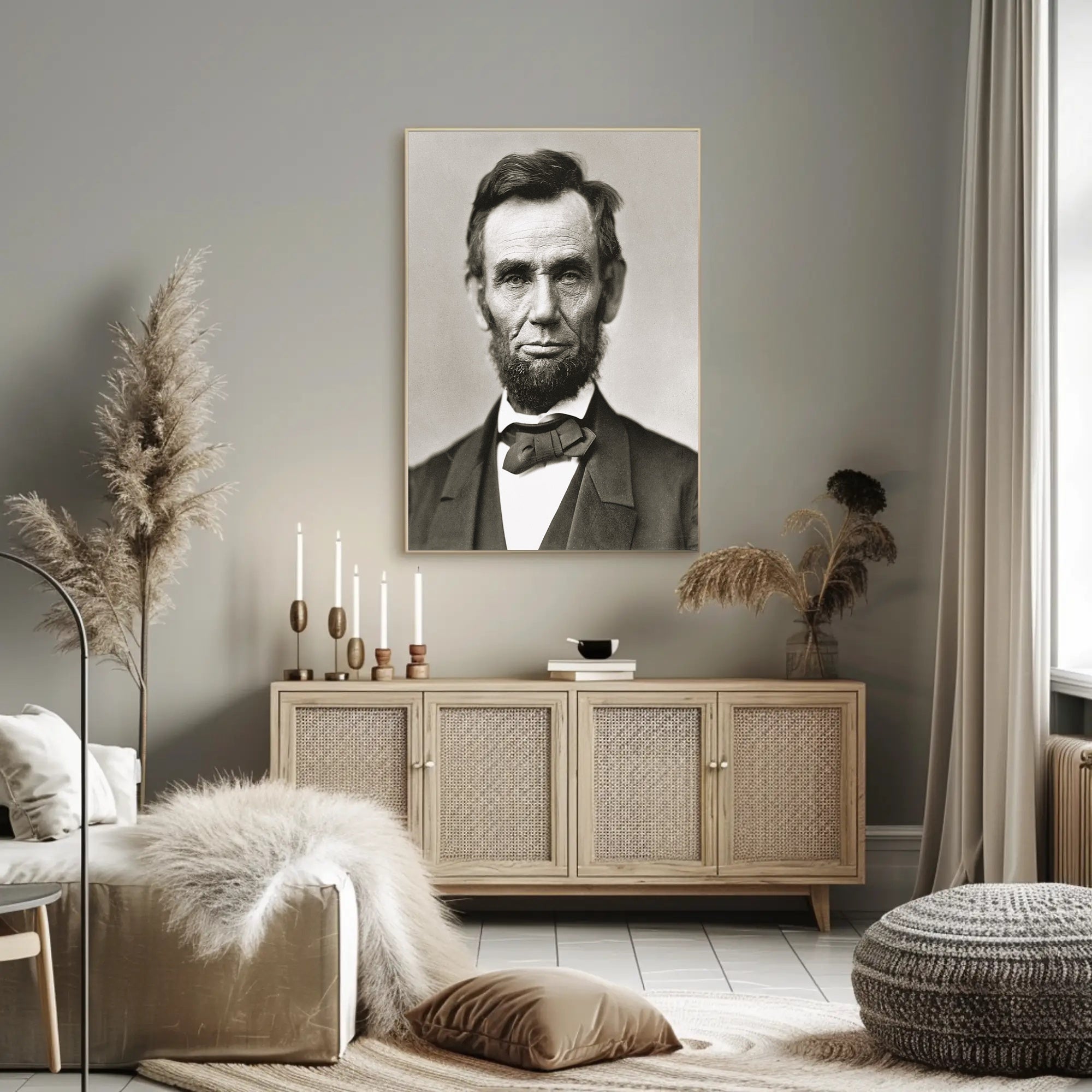 Abraham Lincoln Seated at Writing Desk Poster Decor PosterGoat