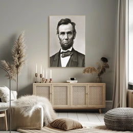 Abraham Lincoln Seated at Writing Desk Poster Decor PosterGoat