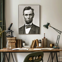 Abraham Lincoln Seated at Writing Desk Poster Decor PosterGoat