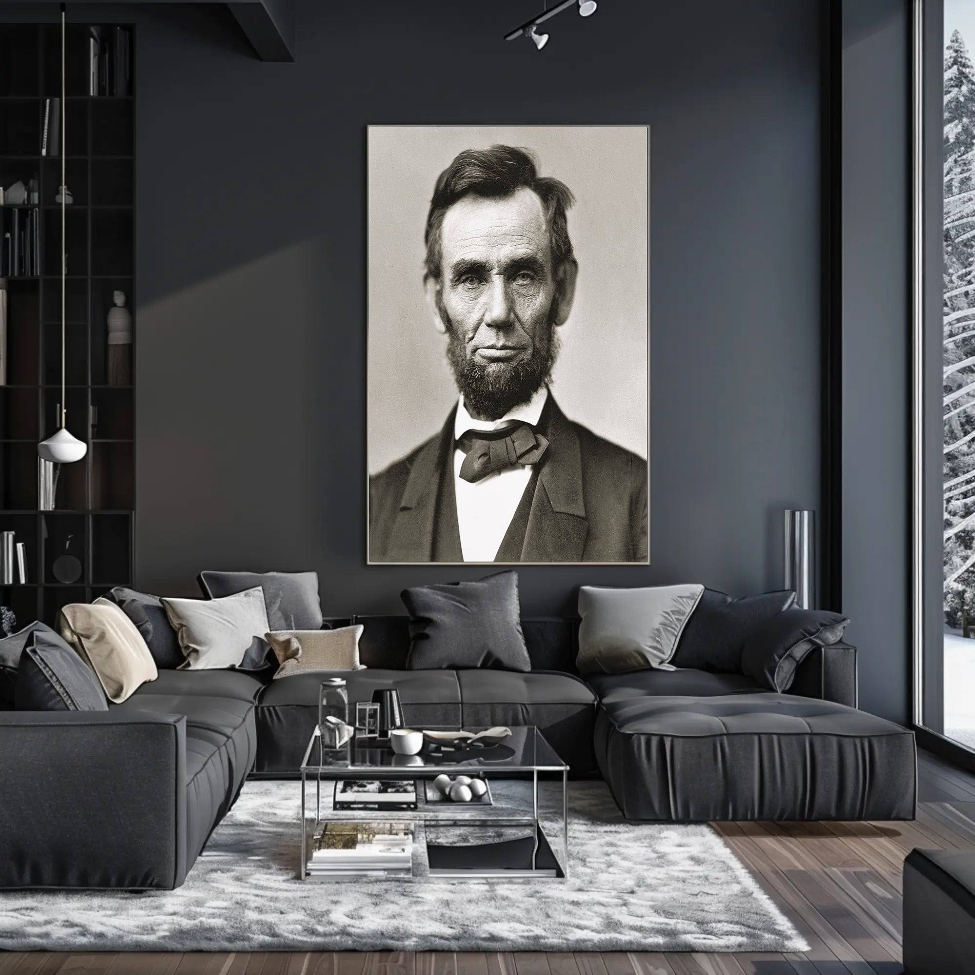 Abraham Lincoln Seated at Writing Desk Poster Decor PosterGoat