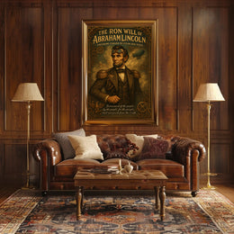 Abraham Lincoln Steampunk Vision Poster PosterGoat