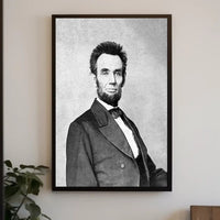 Abraham Lincoln Thoughtful Pose with Book Wall Art Poster PosterGoat
