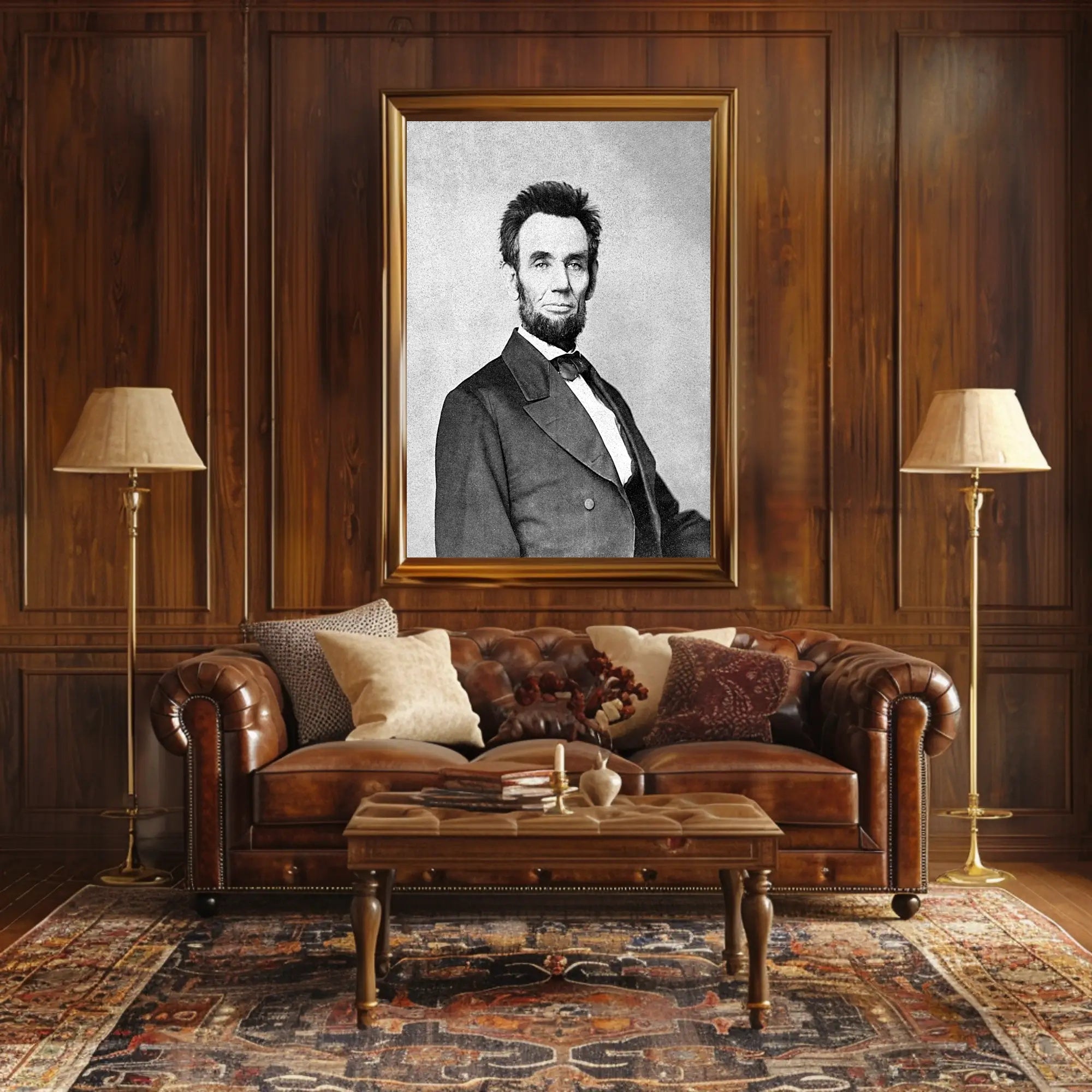 Abraham Lincoln Thoughtful Pose with Book Wall Art Poster PosterGoat