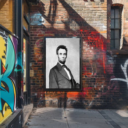 Abraham Lincoln Thoughtful Pose with Book Wall Art Poster PosterGoat
