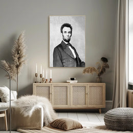 Abraham Lincoln Thoughtful Pose with Book Wall Art Poster PosterGoat