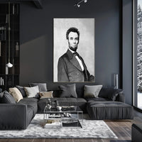 Abraham Lincoln Thoughtful Pose with Book Wall Art Poster PosterGoat