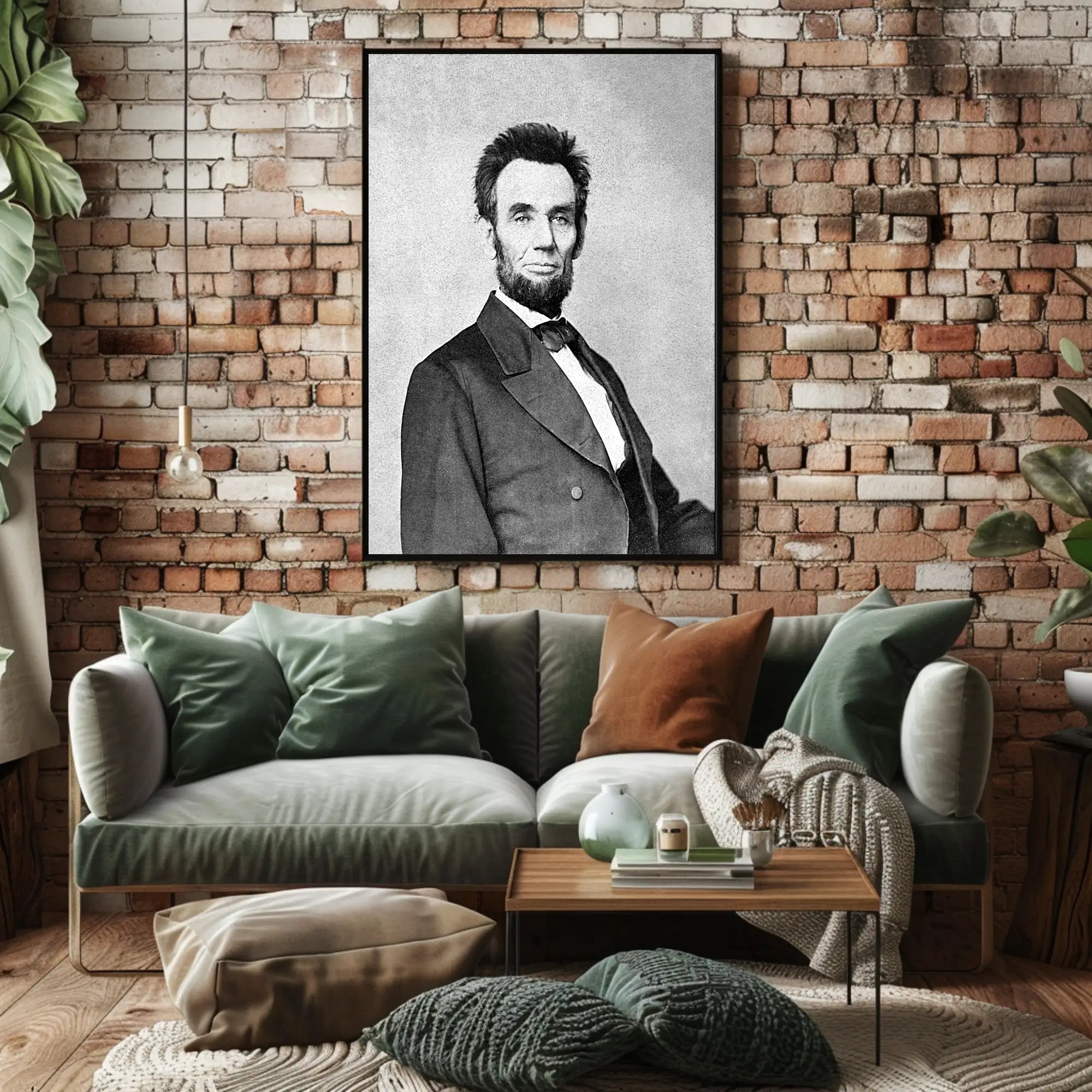 Abraham Lincoln Thoughtful Pose with Book Wall Art Poster PosterGoat