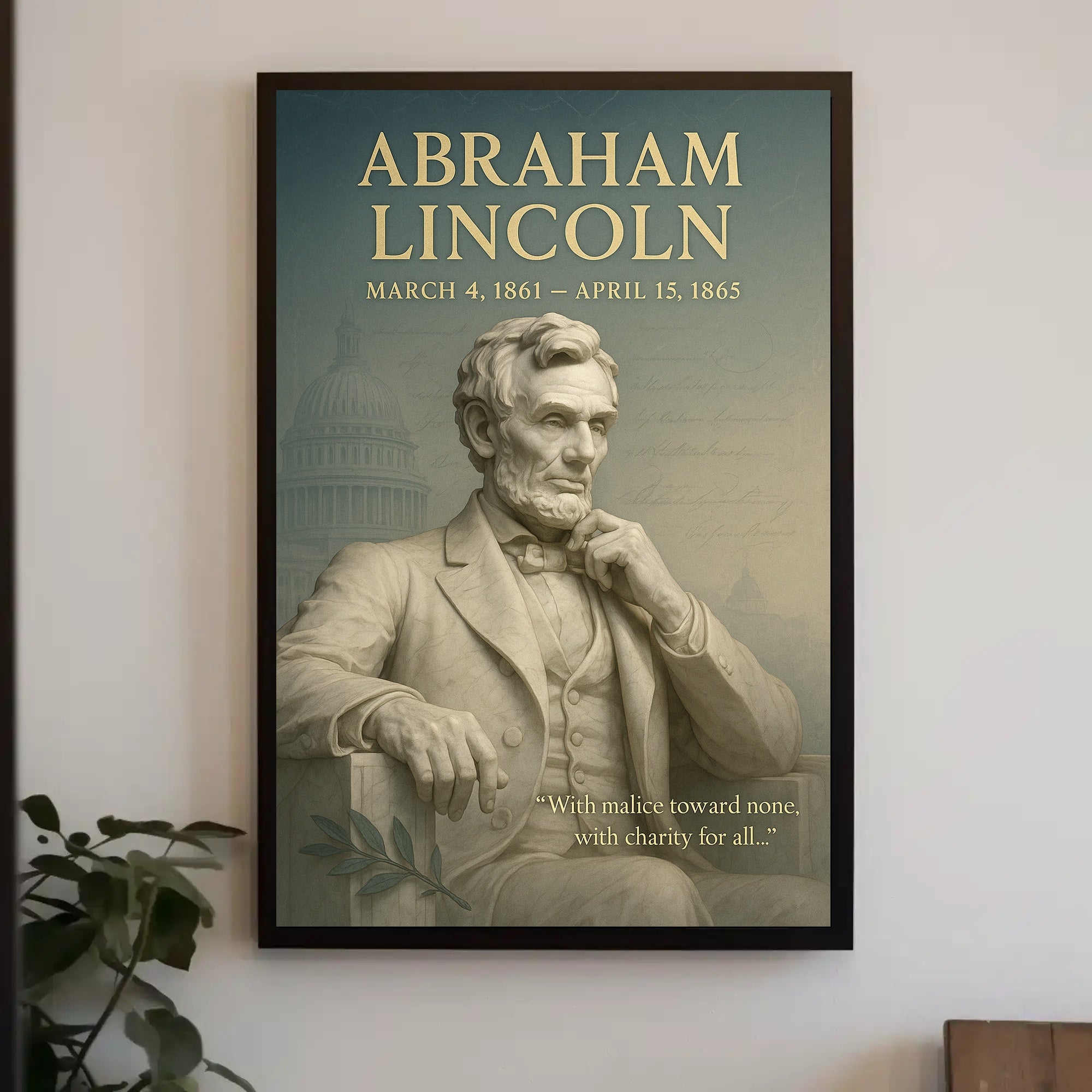 Abraham Lincoln Vintage Wall Art Print PosterGoat
