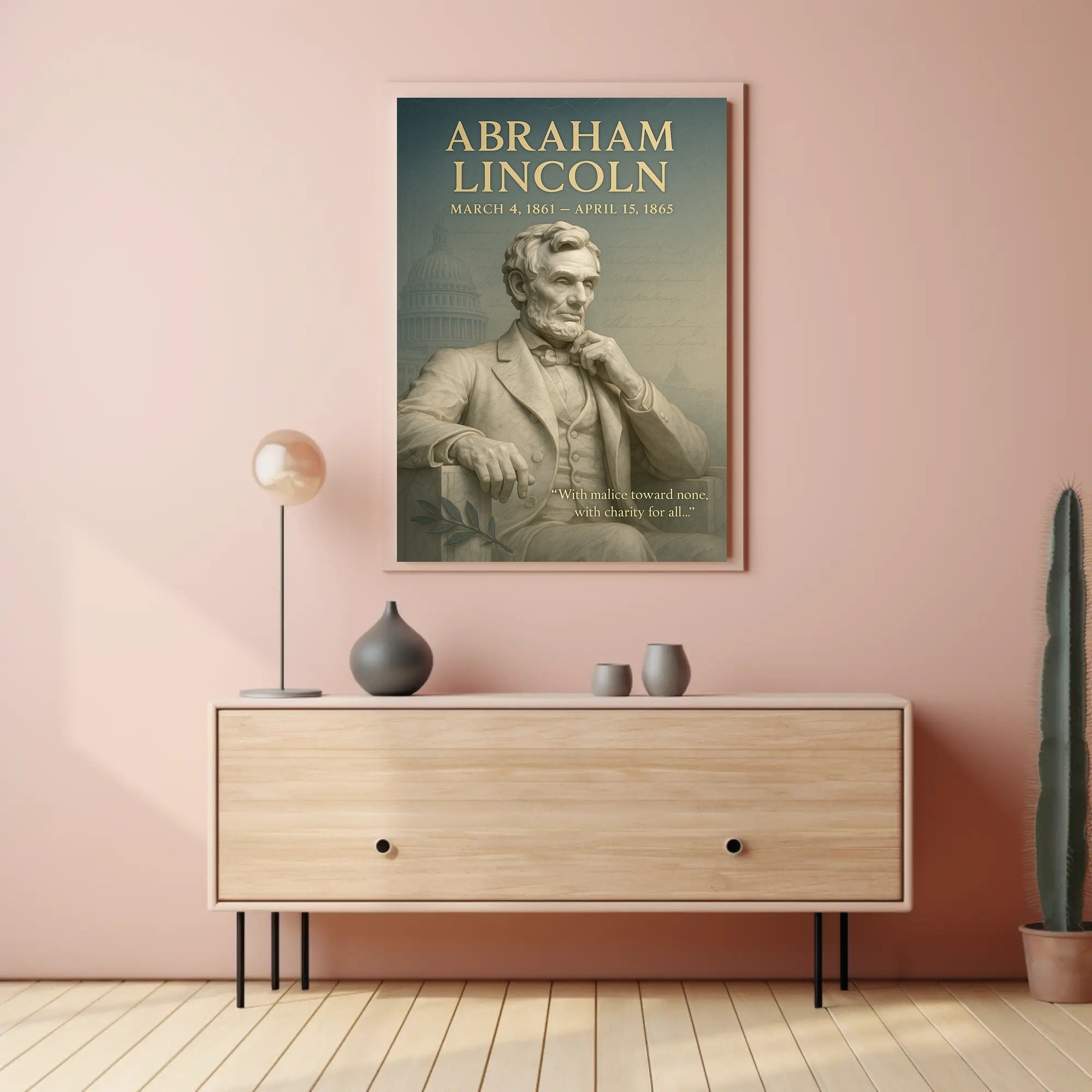 Abraham Lincoln Vintage Wall Art Print PosterGoat