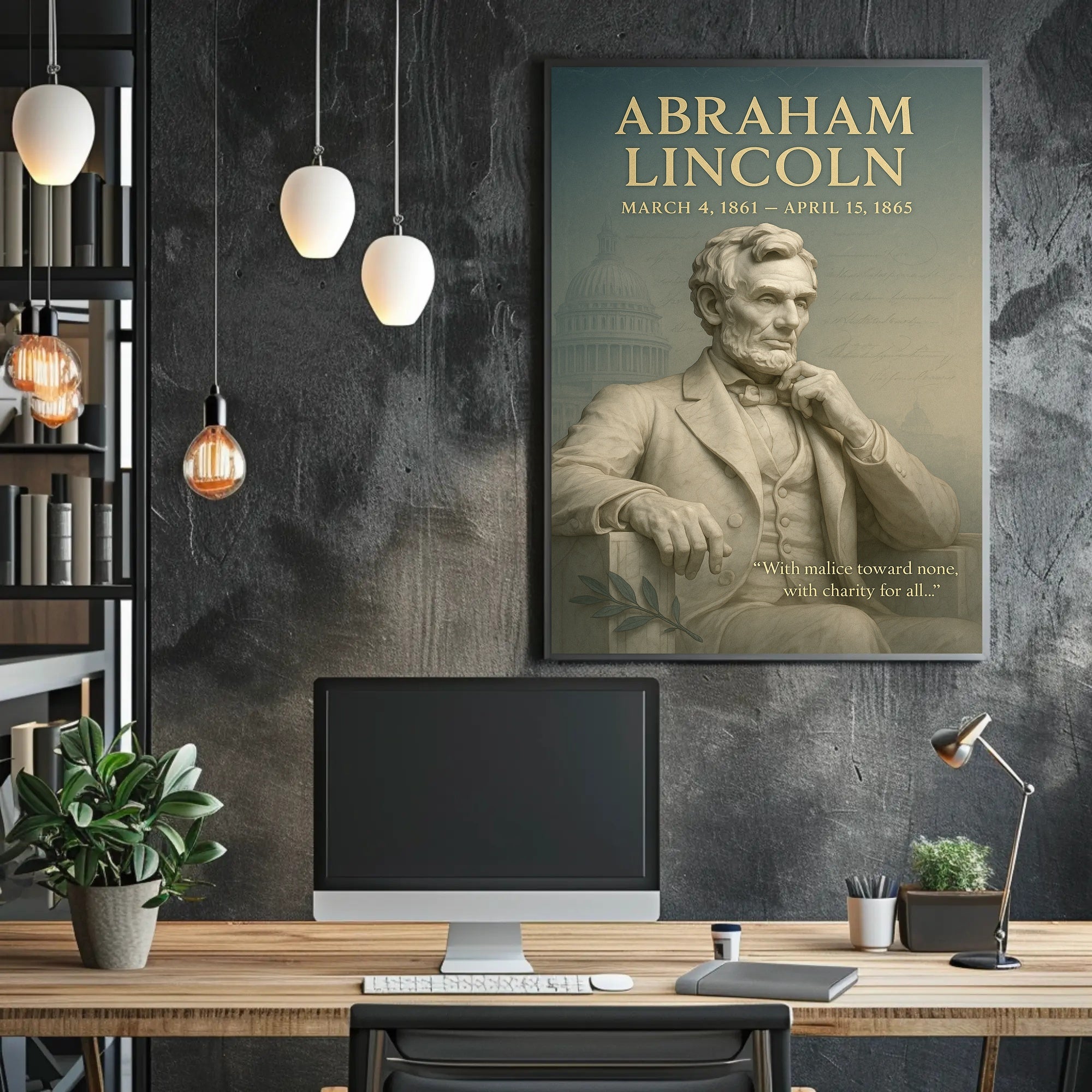 Abraham Lincoln Vintage Wall Art Print PosterGoat