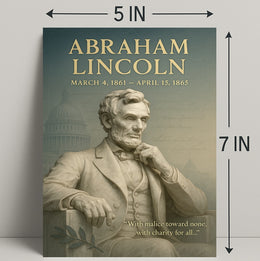 Abraham Lincoln Vintage Wall Art Print PosterGoat