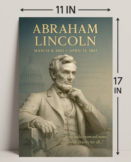 Abraham Lincoln Vintage Wall Art Print PosterGoat