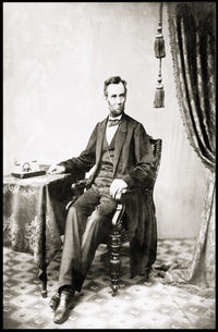 Abraham Lincoln Warm Toned Vintage Portrait Wall Art Poster PosterGoat