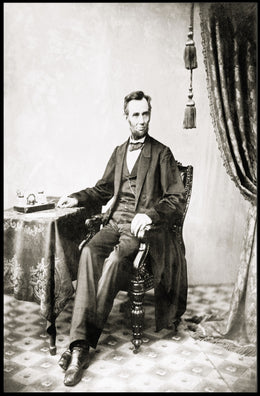 Abraham Lincoln Warm Toned Vintage Portrait Wall Art Poster PosterGoat