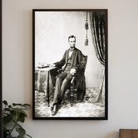 Abraham Lincoln Warm Toned Vintage Portrait Wall Art Poster PosterGoat