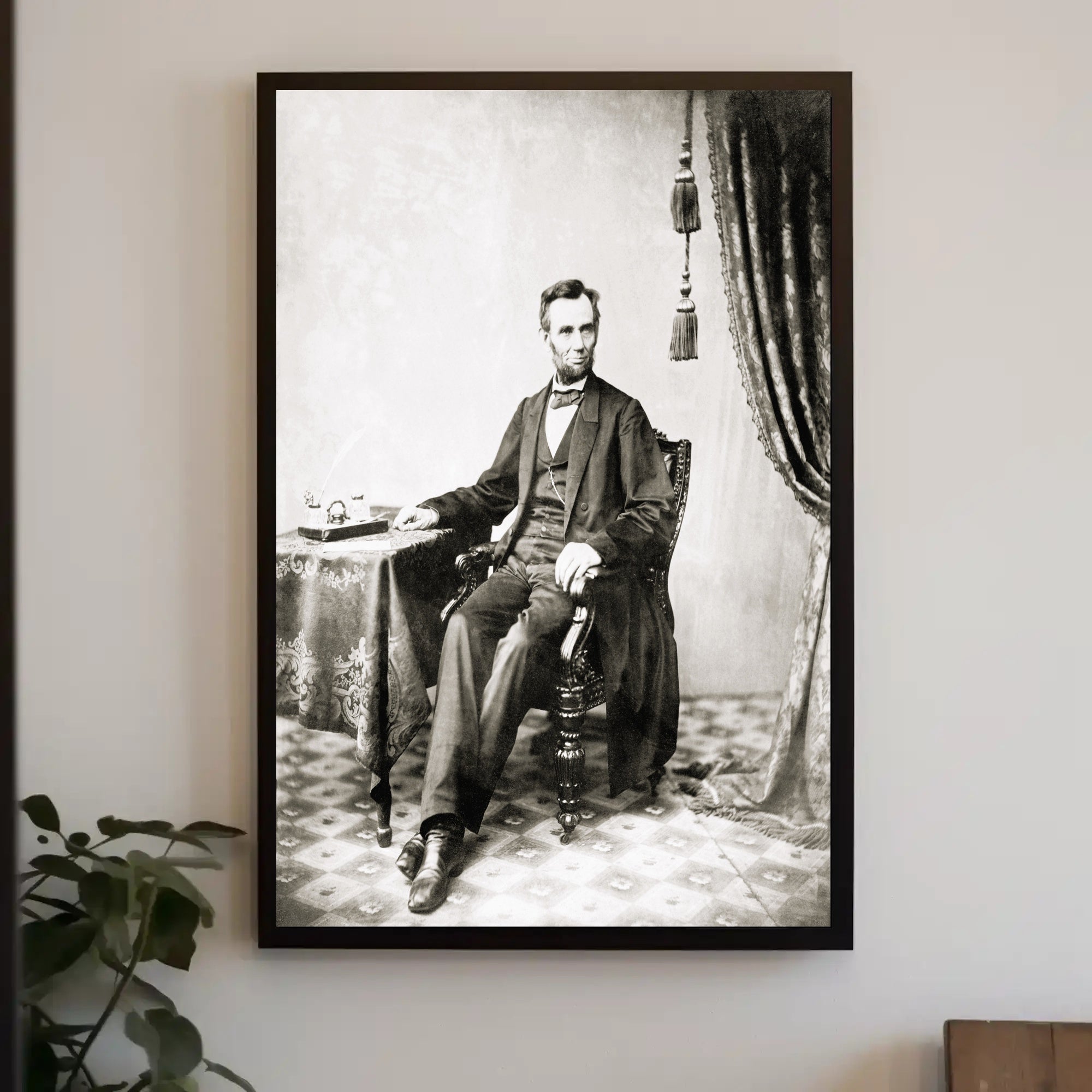 Abraham Lincoln Warm Toned Vintage Portrait Wall Art Poster PosterGoat