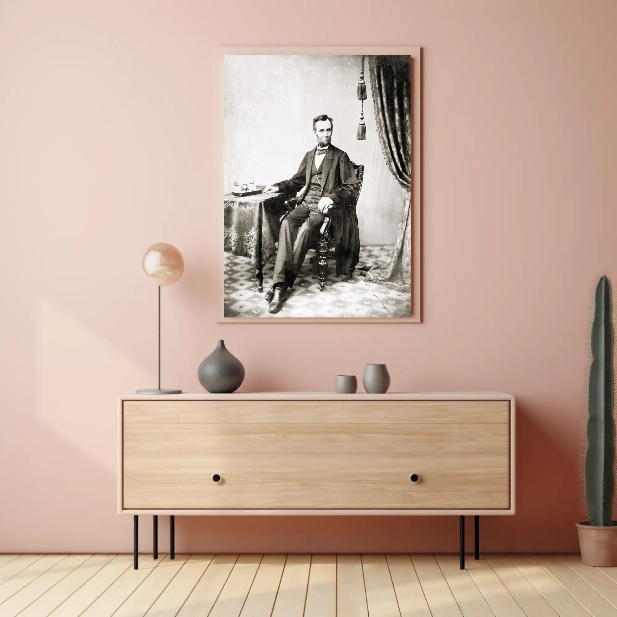 Abraham Lincoln Warm Toned Vintage Portrait Wall Art Poster PosterGoat