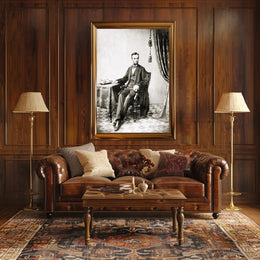 Abraham Lincoln Warm Toned Vintage Portrait Wall Art Poster PosterGoat