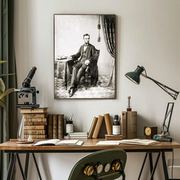 Abraham Lincoln Warm Toned Vintage Portrait Wall Art Poster PosterGoat