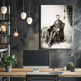 Abraham Lincoln Warm Toned Vintage Portrait Wall Art Poster PosterGoat