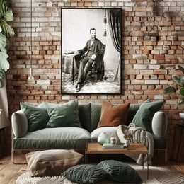 Abraham Lincoln Warm Toned Vintage Portrait Wall Art Poster PosterGoat
