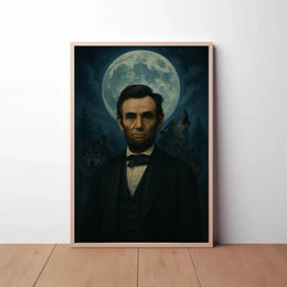 Abraham Lincoln Wolves Leader Historical Presidential Poster PosterGoat