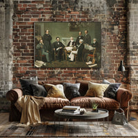 Abraham Lincoln and His Cabinet Meeting Historical Poster PosterGoat