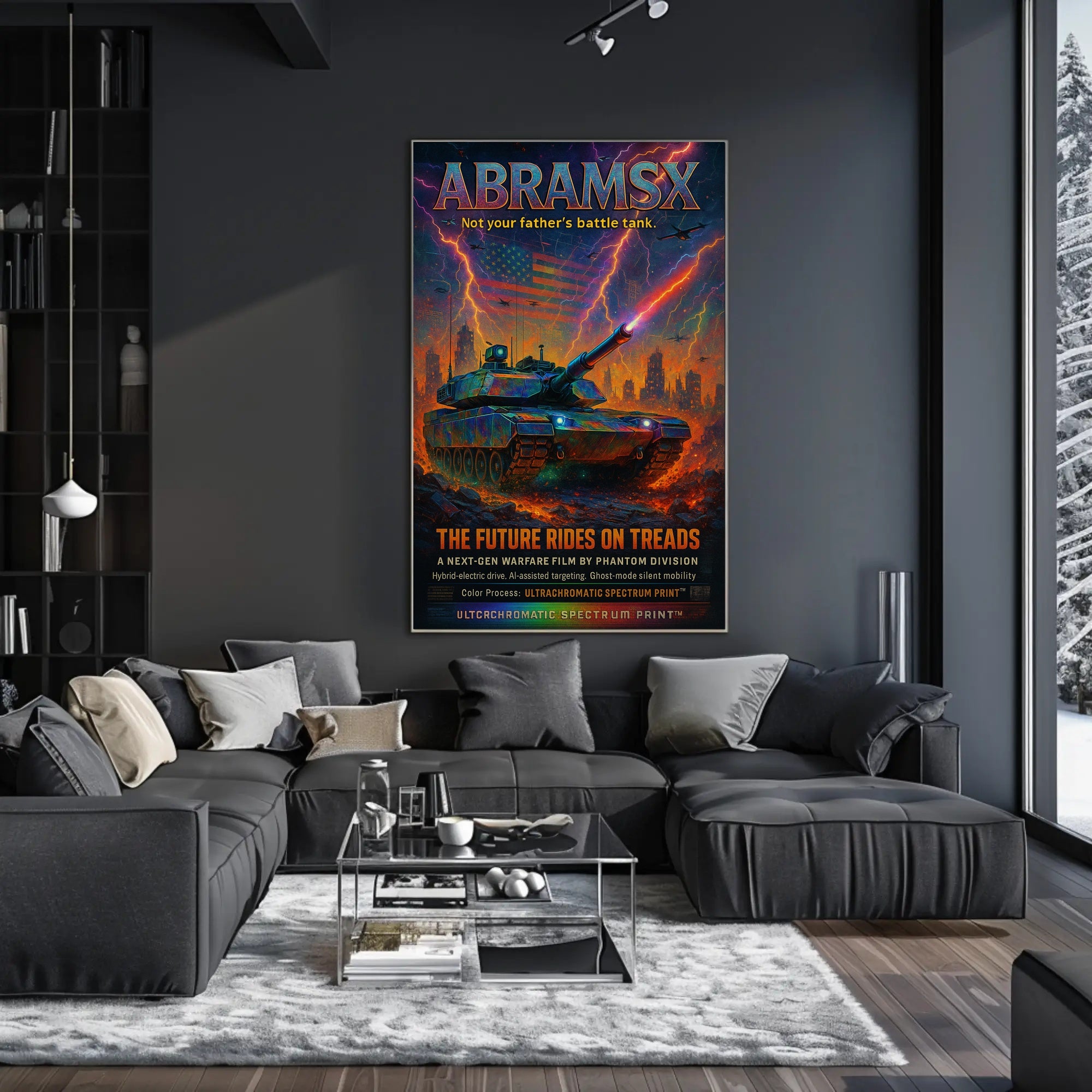 AbramsX – The Future Rides on Treads Poster PosterGoat