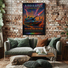 AbramsX – The Future Rides on Treads Poster PosterGoat