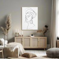 Abstract African Brushstroke Art Poster PosterGoat