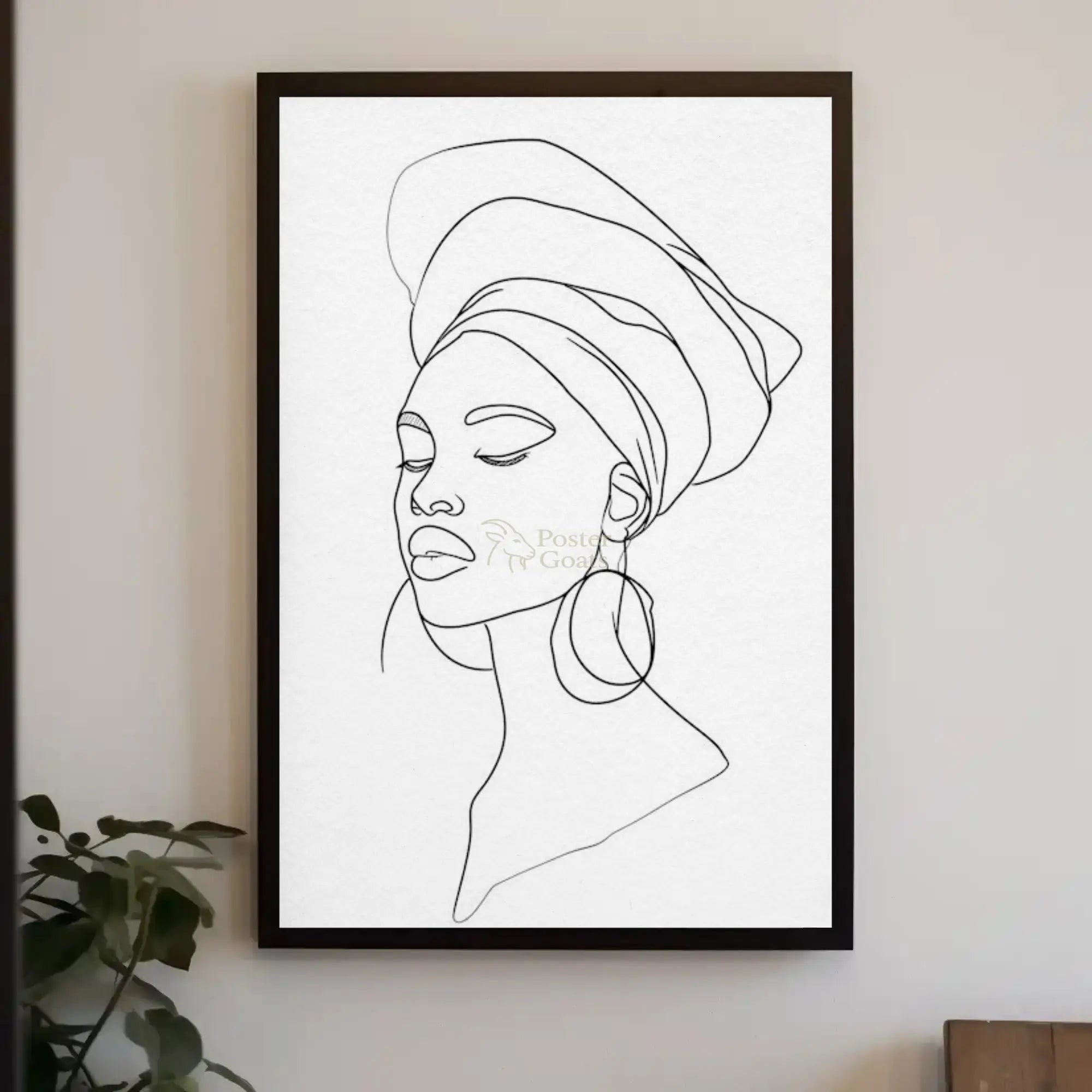 Abstract African Brushstroke Art Poster PosterGoat