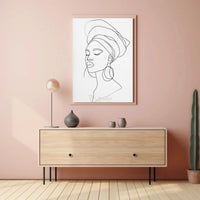 Abstract African Brushstroke Art Poster PosterGoat