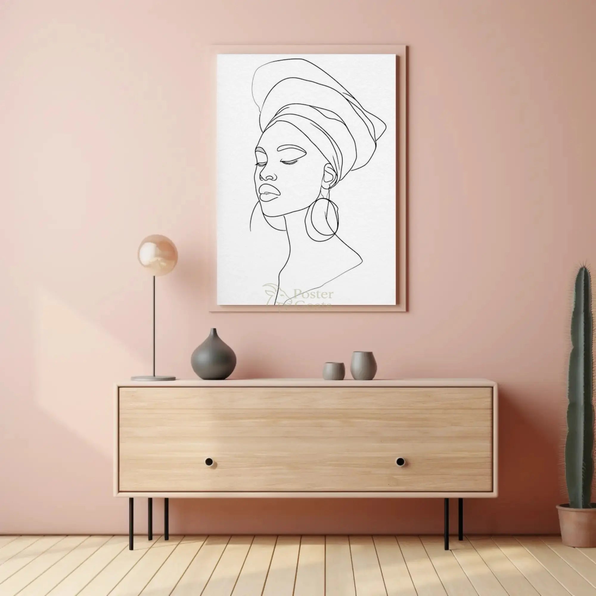 Abstract African Brushstroke Art Poster PosterGoat