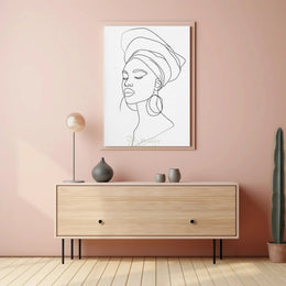 Abstract African Brushstroke Art Poster PosterGoat