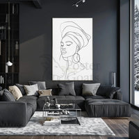 Abstract African Brushstroke Art Poster PosterGoat