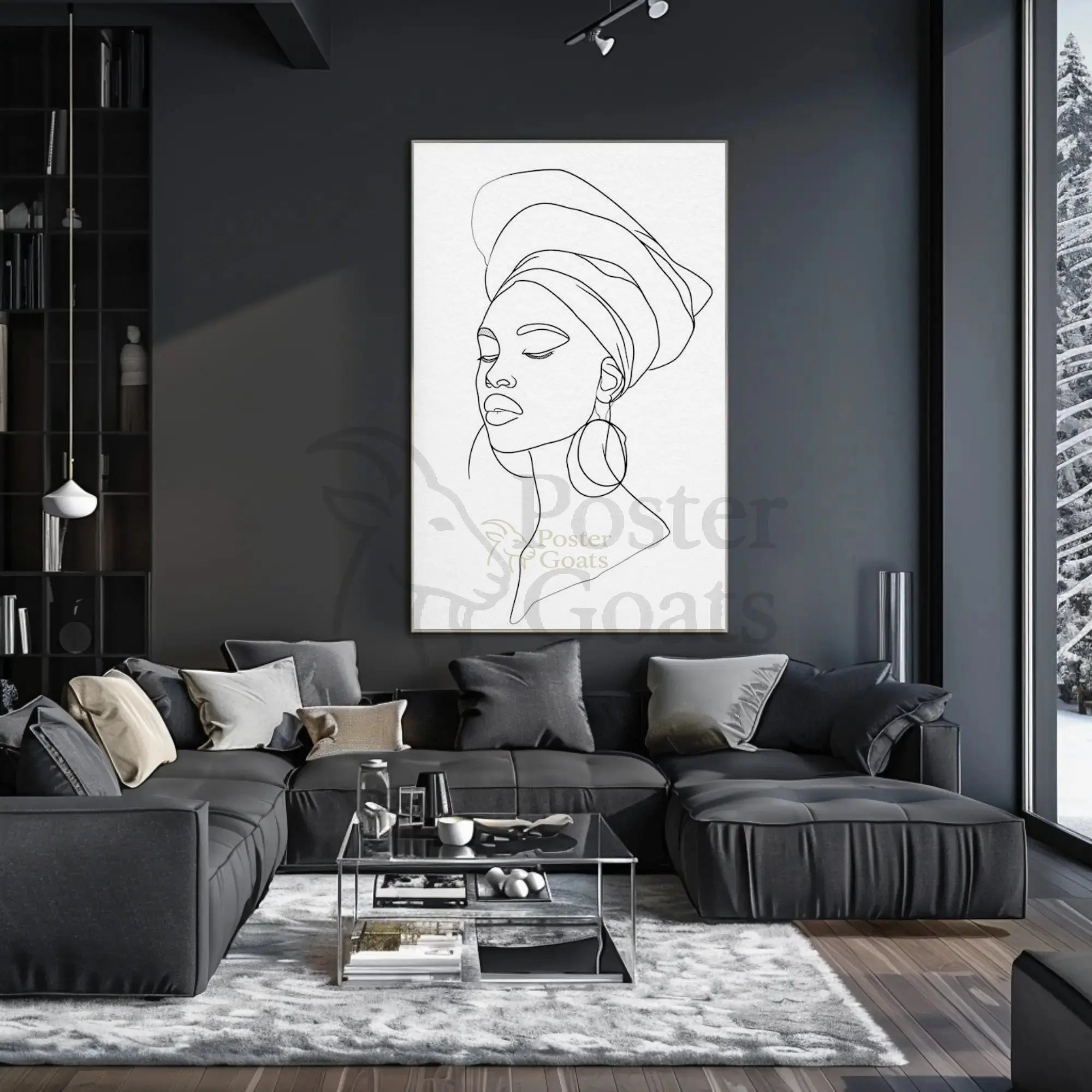 Abstract African Brushstroke Art Poster PosterGoat