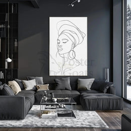 Abstract African Brushstroke Art Poster PosterGoat