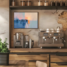 Abstract Art Poster with Soothing Hues and Serene Mood PosterGoat